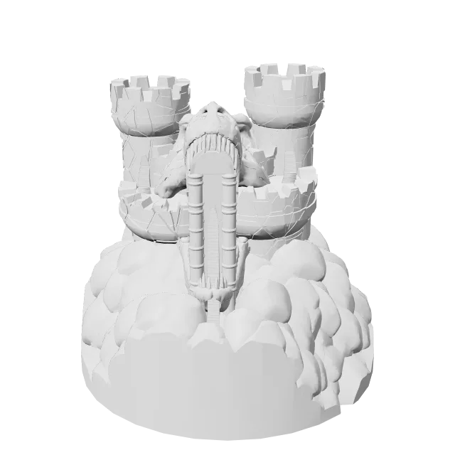 Castle Rexor – 360° preview, front view, drawn from the designer's file