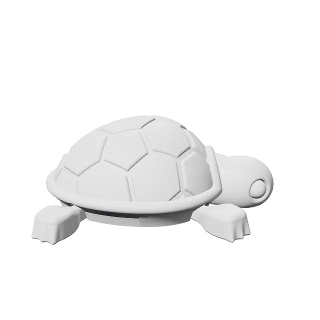 Cute Baby Turtle – 360° preview, front view, drawn from the designer's file