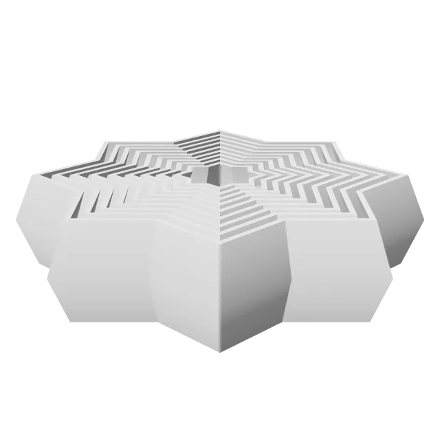 8-Point Fidget Star – 360° preview, front view, drawn from the designer's file
