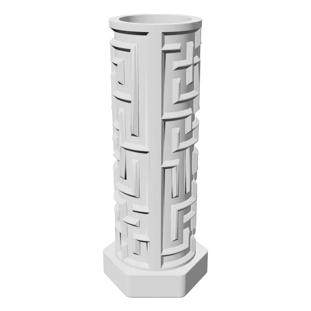 Labyrinth Puzzle Gift Box – 360° preview, front view, drawn from the designer's file