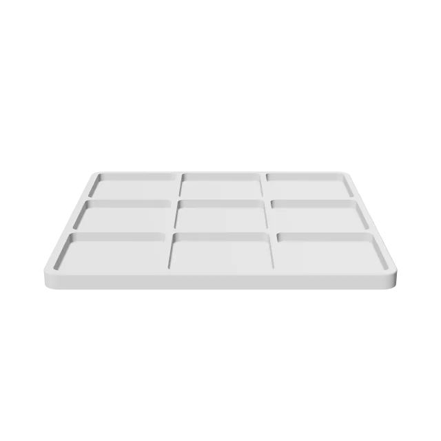 Tic-Tac-Toe Travel Set – 360° preview, front view, drawn from the designer's file