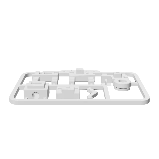 Minecraft-Inspired Cat Mini Figure Kit Card / Keychain – 360° preview, front view, drawn from the designer's file