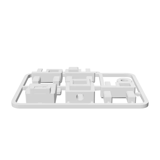 Minecraft-Inspired Cow Mini Figure Kit Card/ Keychain – 360° preview, front view, drawn from the designer's file