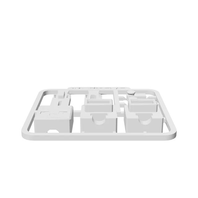 Minecraft-Inspired Steve Mini Figure Kit Card/ Keychain – 360° preview, front view, drawn from the designer's file