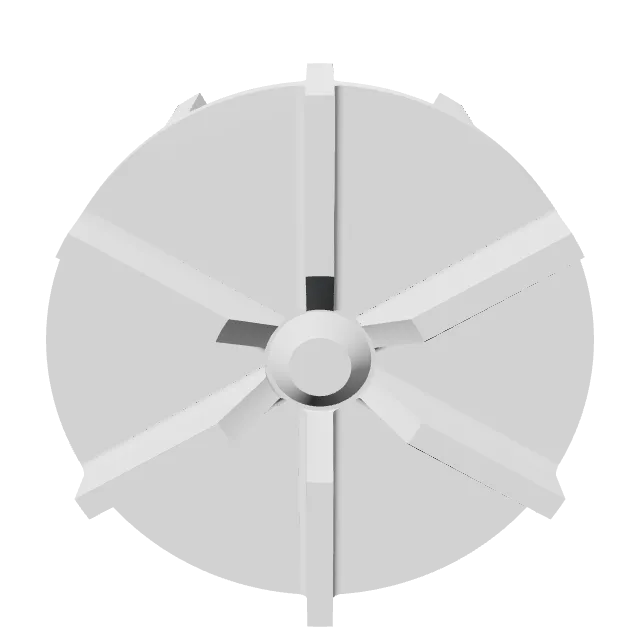 Cooling Pump Impeller – 360° preview, front view, drawn from the designer's file