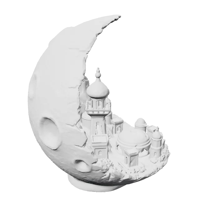 Moon City 2.0 – 360° preview, front view, drawn from the designer's file