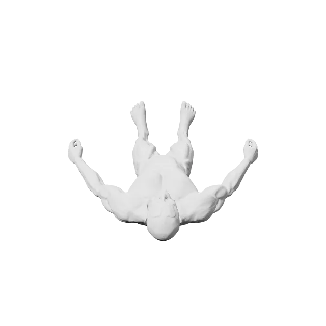 Male Body Anatomy – 360° preview, front view, drawn from the designer's file