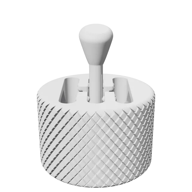 Print in Place Gear Shift Fidget Toy – 360° preview, front view, drawn from the designer's file