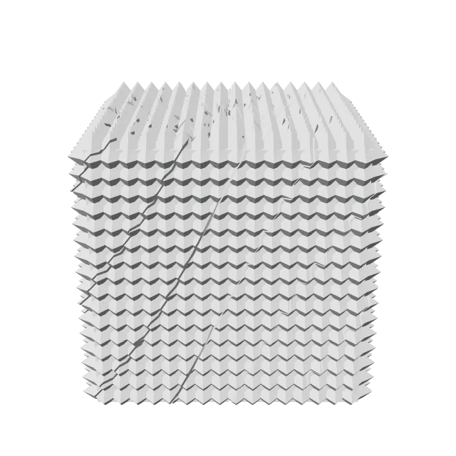 Spiky Twisty Fidget Cube - Sensory Toy – 360° preview, front view, drawn from the designer's file