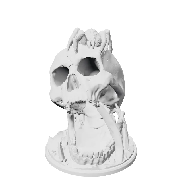 Desert's Kiss - Diorama Dice Tower – 360° preview, front view, drawn from the designer's file