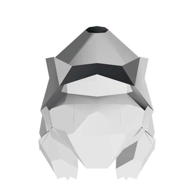 Low-Poly Bulbasaur – 360° preview, front view, drawn from the designer's file