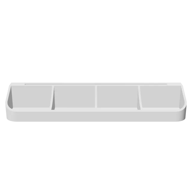 Jewelry Organizer for Earrings, Rings and Necklaces – 360° preview, front view, drawn from the designer's file