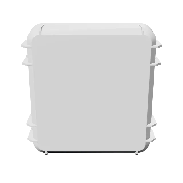 Latching Tool Box – 360° preview, front view, drawn from the designer's file