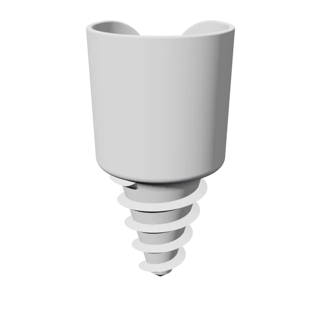 Screw‑in Beach Holder for 33cl Cans – 360° preview, front view, drawn from the designer's file
