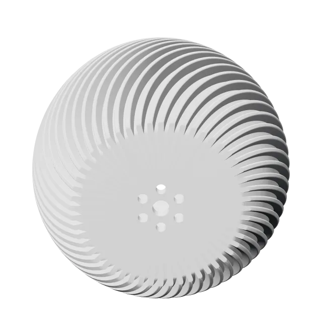 Modern Spiral Planter – 360° preview, front view, drawn from the designer's file