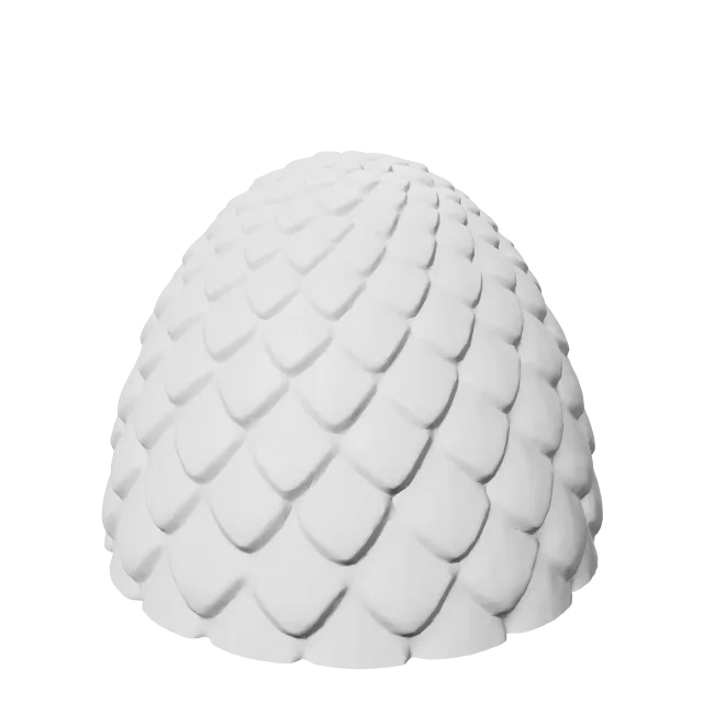 Dragon Egg Box – 360° preview, front view, drawn from the designer's file