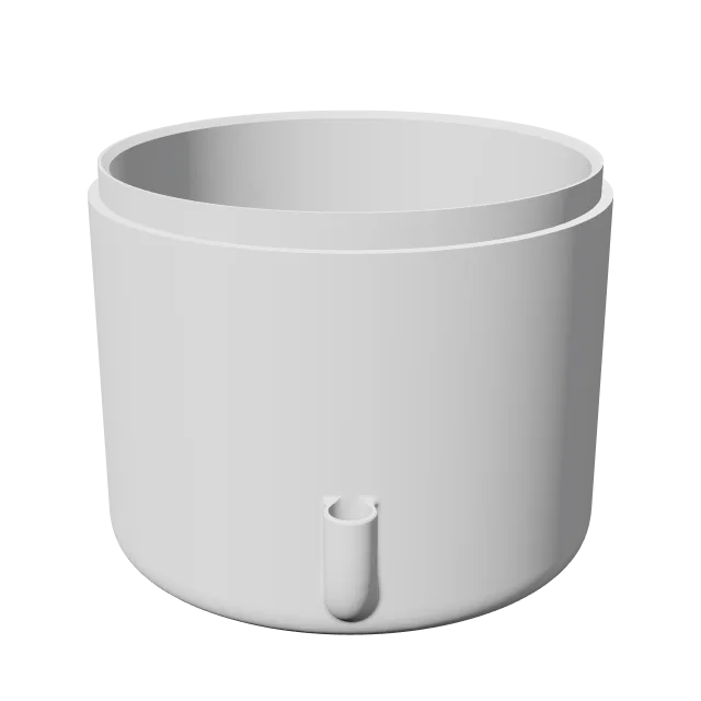 Terrarium Base for IKEA Glass Dome – 360° preview, front view, drawn from the designer's file