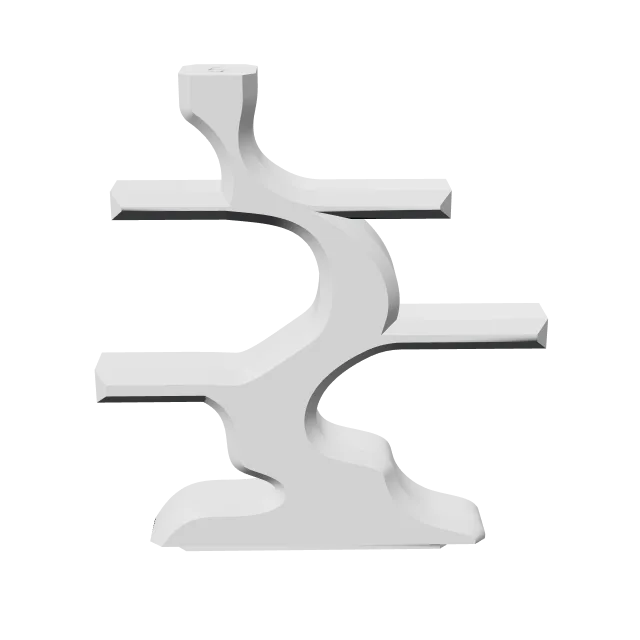 Bonsai Ring Holder – 360° preview, front view, drawn from the designer's file