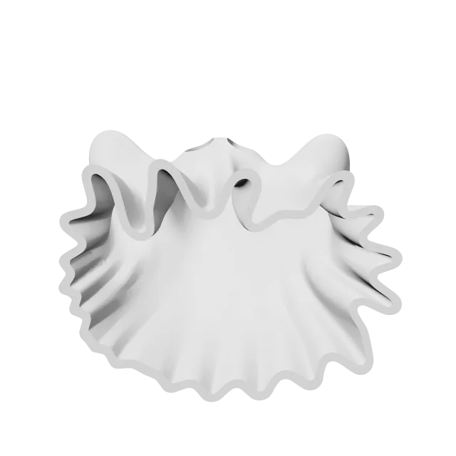 Ghost Booh – 360° preview, front view, drawn from the designer's file