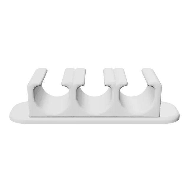 Cable Organizer – 360° preview, front view, drawn from the designer's file
