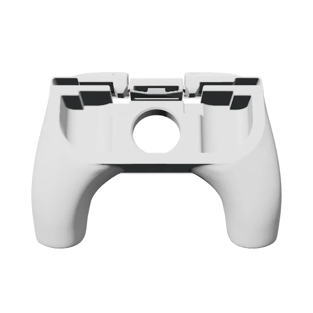 Joy-Con Grip with Trigger Buttons – 360° preview, front view, drawn from the designer's file