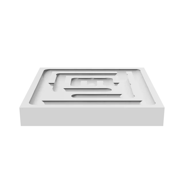 Marble Maze Fidget Toy – 360° preview, front view, drawn from the designer's file