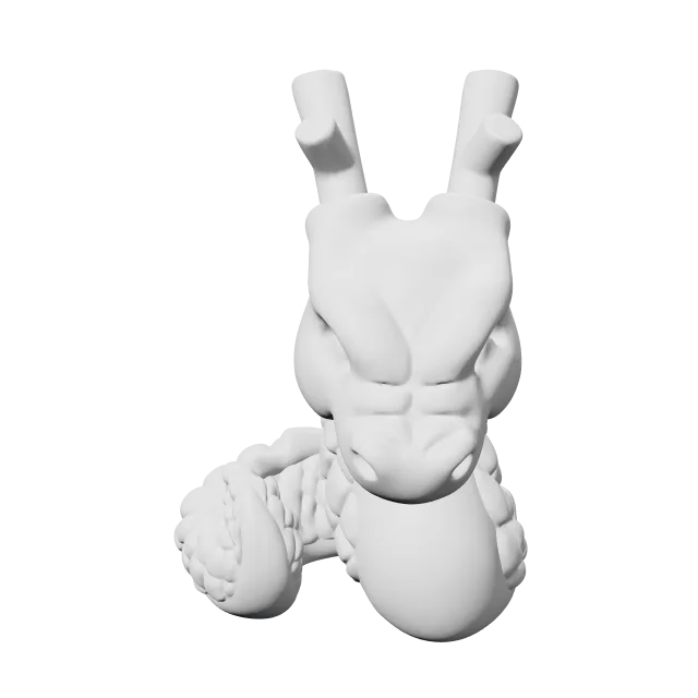 Cali-Dragon – 360° preview, front view, drawn from the designer's file