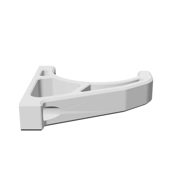 Cable Wall Hook – 360° preview, front view, drawn from the designer's file