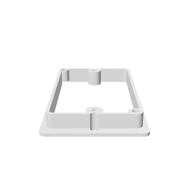 Outlet Mounting Bracket for Drywall – 360° preview, front view, drawn from the designer's file