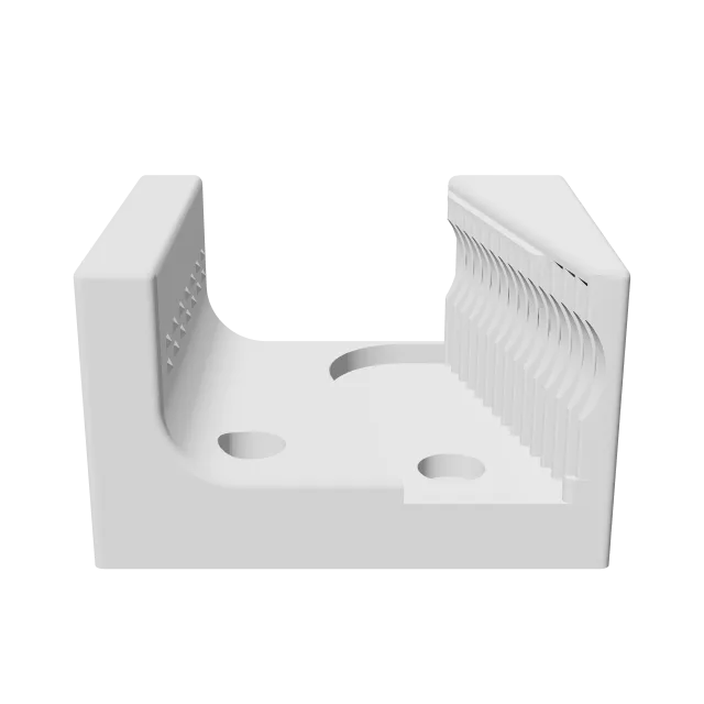 Gravity Broom Holder – 360° preview, front view, drawn from the designer's file