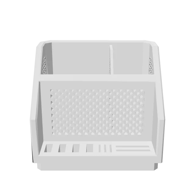 Rugged Desk Organizer – 360° preview, front view, drawn from the designer's file