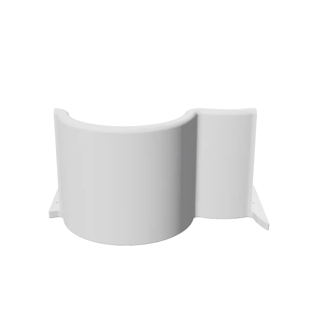 Cloud Toilet Paper Wall Rack – 360° preview, front view, drawn from the designer's file