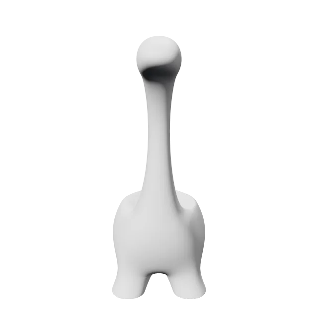 Dinosaur Ring Holder – 360° preview, front view, drawn from the designer's file