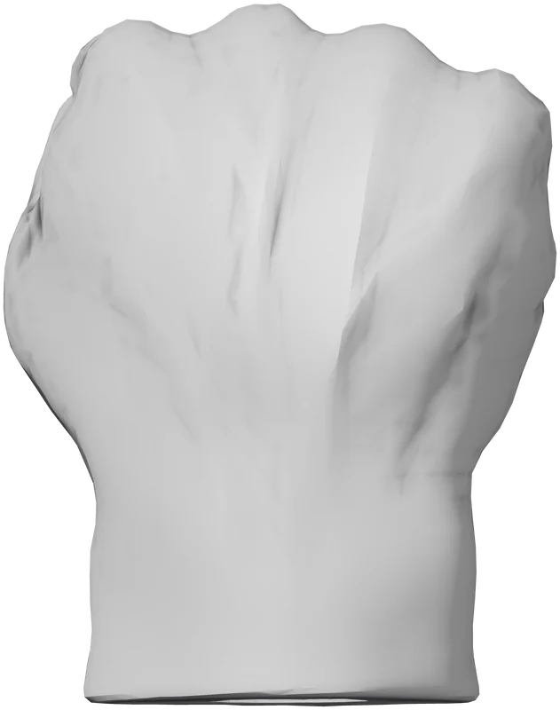 Part 2, Right Hulk Hand, 51 × 65 mm
