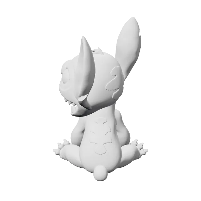 Stitch [Lilo and Stitch] – 360° preview, front view, drawn from the designer's file