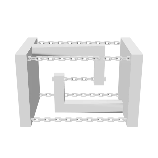 Print in Place Tensegrity – 360° preview, front view, drawn from the designer's file