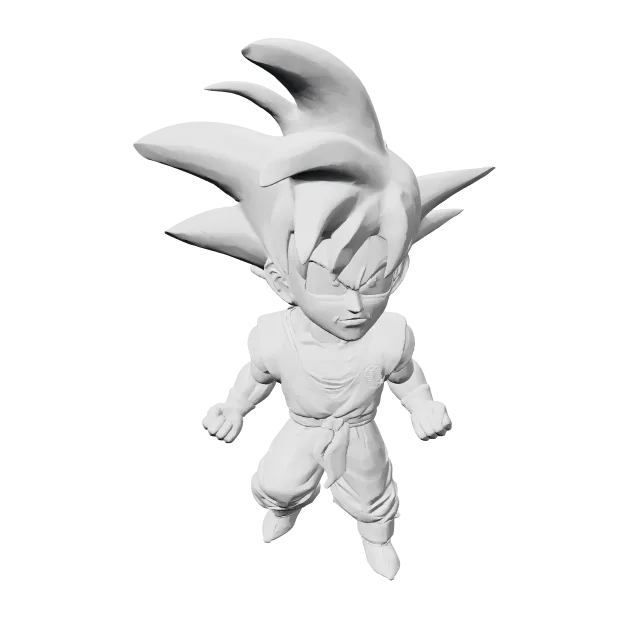 Dragon Ball - 5 Figures - Second Pack – 360° preview, front view, drawn from the designer's file
