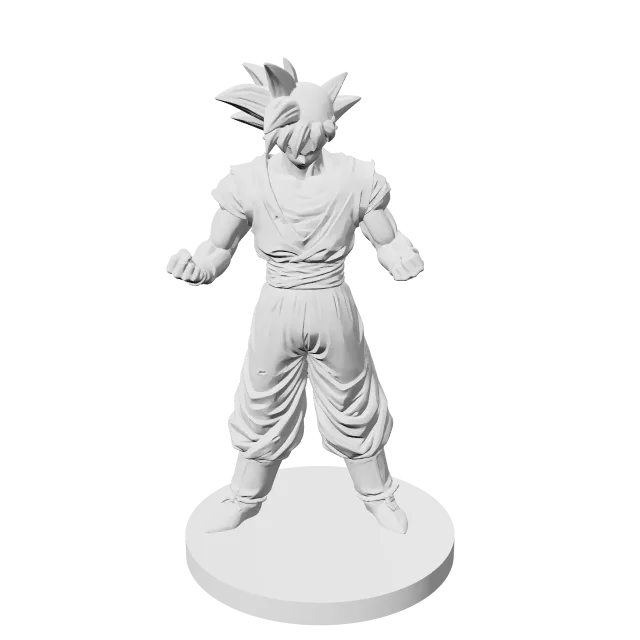 Goku – 360° preview, front view, drawn from the designer's file