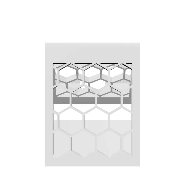 Phone Stand – 360° preview, front view, drawn from the designer's file