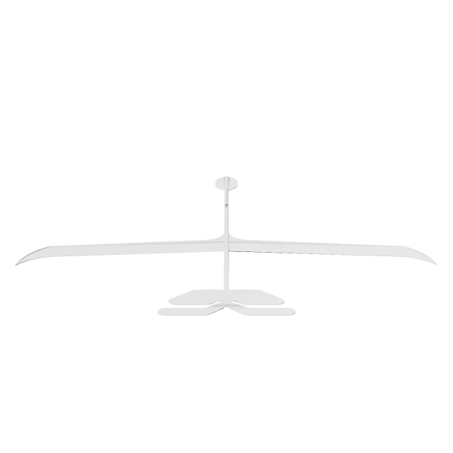 Ultralight 2 Gram Glider – 360° preview, front view, drawn from the designer's file