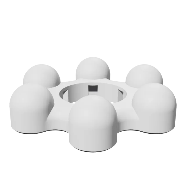 Shower Handle Replacement for Kugler Kuglostat N – 360° preview, front view, drawn from the designer's file