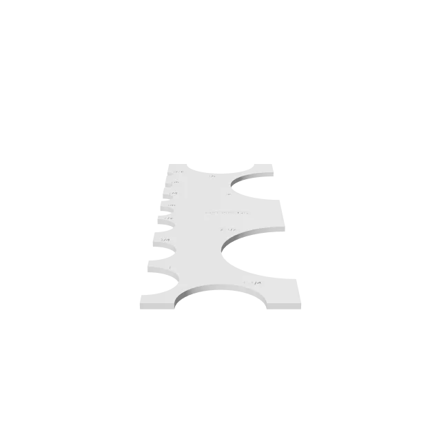 NPT External Pipe Size Gauge – 360° preview, front view, drawn from the designer's file