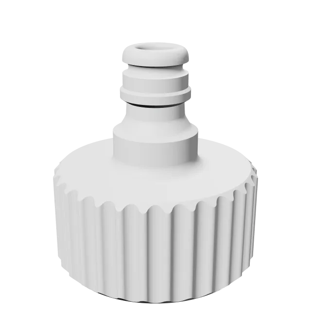Gardena Hose Connector for 1 1/4 Inch Thread – 360° preview, front view, drawn from the designer's file