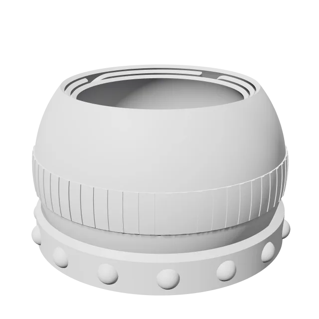 Print-In-Place Iris Box (Locking) – 360° preview, front view, drawn from the designer's file