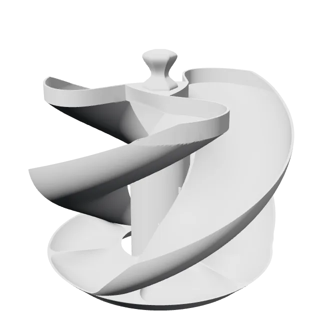 Spiral Egg Holder – 360° preview, front view, drawn from the designer's file