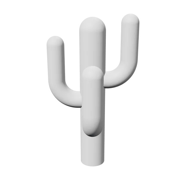 Cactus Ring Holder – 360° preview, front view, drawn from the designer's file