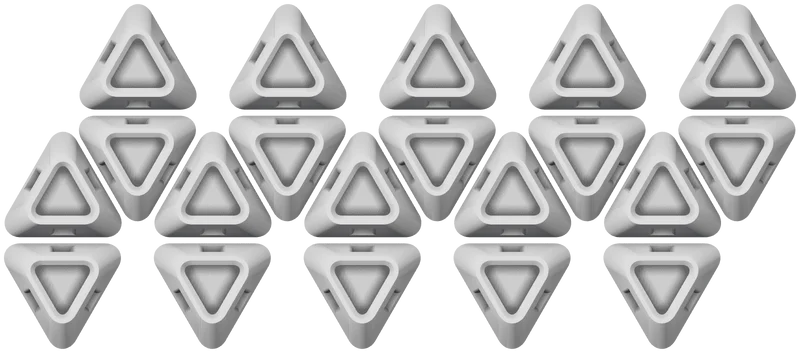 Part 2, Fidget d20 faces-blank, 143 × 62 mm