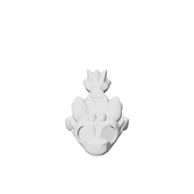 Articulated Baby Dragon – 360° preview, front view, drawn from the designer's file