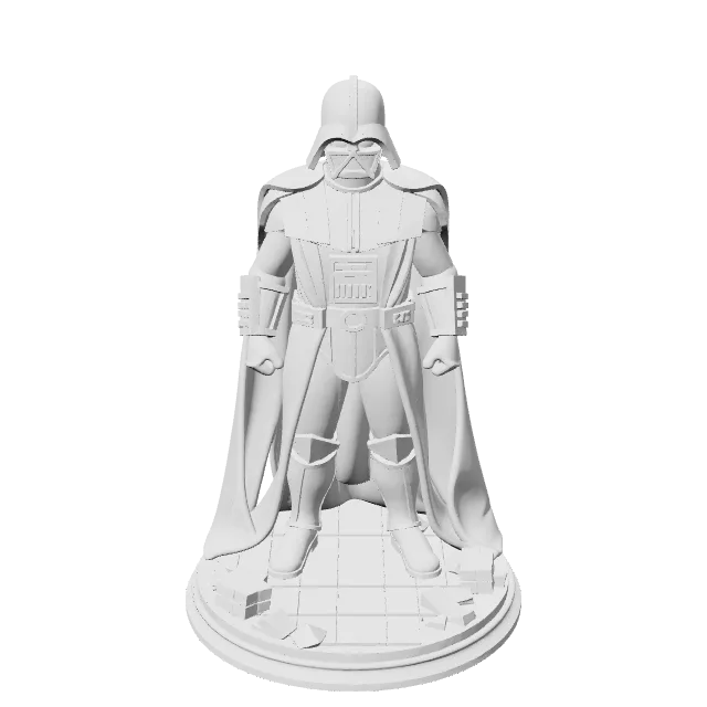 Darth Vader Statue – 360° preview, front view, drawn from the designer's file