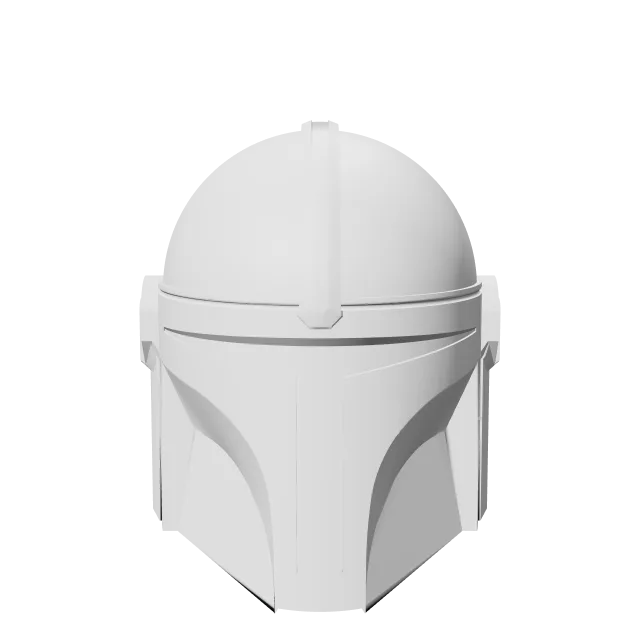Mandalorian Helmet - Piggy Bank – 360° preview, front view, drawn from the designer's file